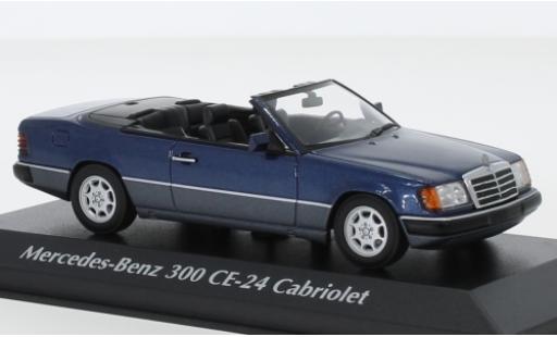 Mercedes 300 1/43 Maxichamps CE-24 Cabriolet (A124) metallic blue 1991 diecast model cars