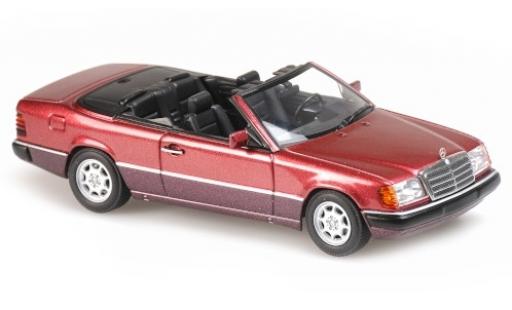 Mercedes 300 1/43 Maxichamps CE-24 Cabriolet (A124) metallic red 1991 diecast model cars
