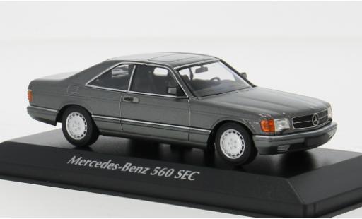 Diecast model cars Mercedes 560 1/43 Maxichamps SEC (C126) metallise grau 1986 1:43 Mercedes 560 1/43 Maxichamps SEC (C126) metallise grau 1986 1:43 diecast model cars