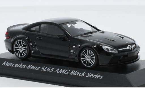 Mercedes Classe SL 1/43 Maxichamps SL65 AMG Black Series (R230) black 2009 diecast model cars