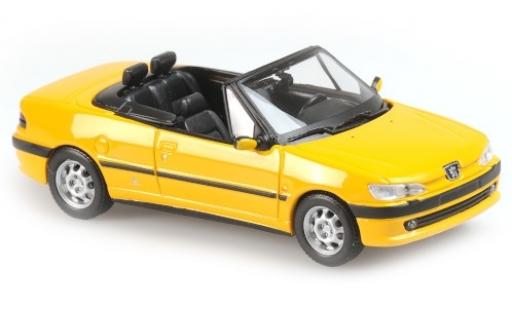 Diecast model cars Peugeot 306 1/43 Maxichamps Cabriolet yellow 1998 Peugeot 306 1/43 Maxichamps Cabriolet yellow 1998 diecast model cars