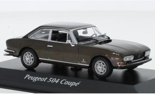 Peugeot 504 1/43 Maxichamps Coupe metallic brown 1976 diecast model cars