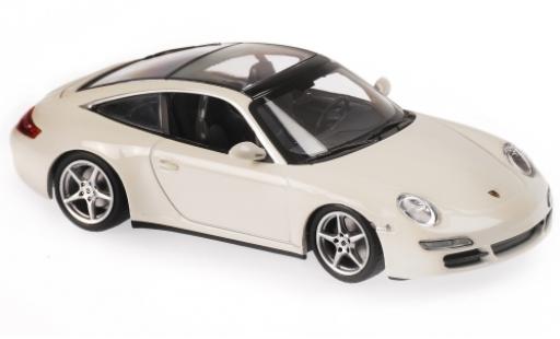 Porsche 997 Targa 1/43 Maxichamps 911 () Targa white 2006 diecast model cars