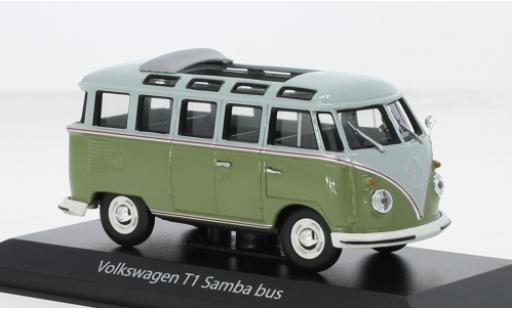 Diecast model cars Volkswagen T1 1/43 Maxichamps Samba grau/grün 1961 1:43 Volkswagen T1 1/43 Maxichamps Samba grau/grün 1961 1:43 diecast model cars