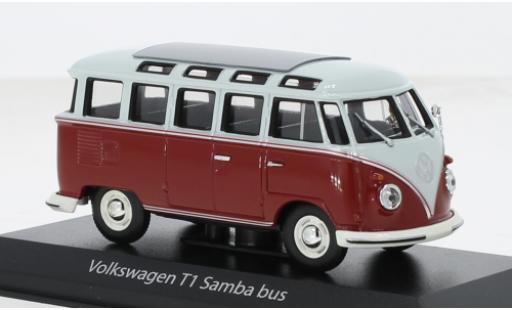 Diecast model cars Volkswagen T1 1/43 Maxichamps Samba grau/rot 1961 1:43 Volkswagen T1 1/43 Maxichamps Samba grau/rot 1961 1:43 diecast model cars