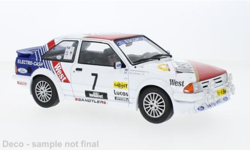Diecast model cars Ford Escort 1/18 MCG MK III RS Turbo No.7 Haspengouw rally 1985 Ford Escort 1/18 MCG MK III RS Turbo No.7 Haspengouw rally 1985 diecast model cars