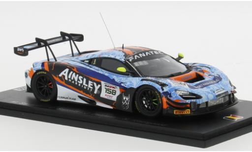 Diecast model cars McLaren 720 1/43 Spark S GT3 EVO #158 1:43 McLaren 720 1/43 Spark S GT3 EVO #158 1:43 diecast model cars