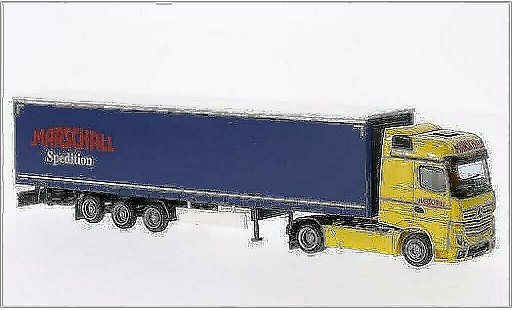 Mercedes Actros Bigspace 1/87 AWM 2 Big./Aerop. Marschall Mega-KSZ diecast model cars