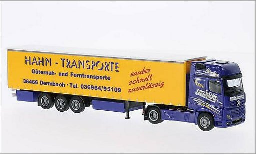 Mercedes Actros Gigaspace 1/87 AWM 2 Hahn-Transporte Gardinenplanen-SZ diecast model cars