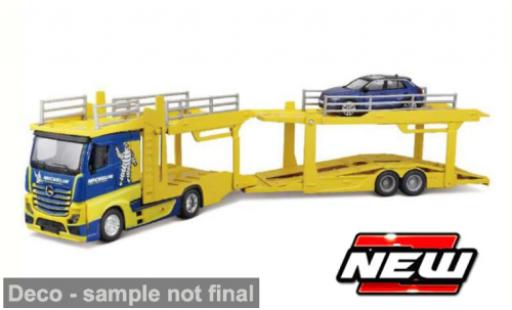 Diecast model cars Mercedes Actros 2545 + Volkswagen T-Roc Michelin Bburago 1/43 Burago