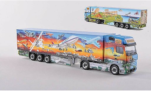 Mercedes Actros Gigaspace 1/87 Herpa Kuhlk.-SZ Nr.6 Schumacher Die Geschichte der Fliegerei 2011 diecast model cars