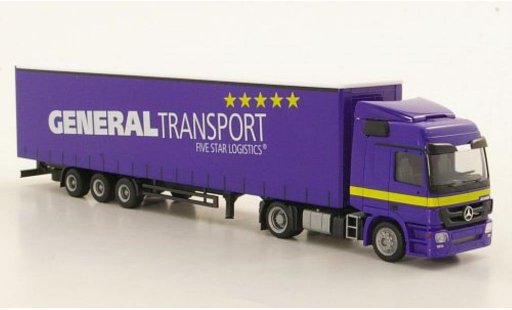 Mercedes Actros Base 1/87 Herpa L General Transport Lowliner-Sattelzug diecast model cars