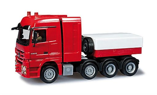 Mercedes Actros Base 1/87 Herpa LH 08 Schwerlastzugmaschine red DioramaReady diecast model cars