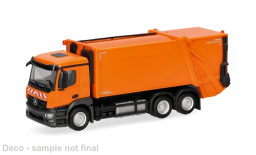 Diecast model cars Mercedes Actros M Pressm&Atilde;&frac14;llfahrzeug Variopress orange 1/87 Herpa