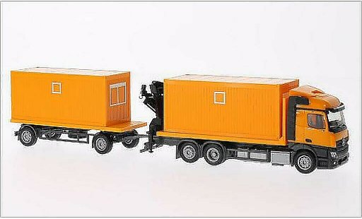 Mercedes Actros Streamspace 1/87 Herpa 2.3 orange diecast model cars