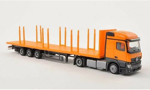 Mercedes Actros Streamspace 1/87 Herpa orange Lowliner-Rungen -SZ diecast model cars