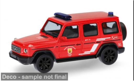 Diecast model cars Mercedes Classe G (W463) rot Freiwillige Feuerwehr Algund 1/87 Herpa