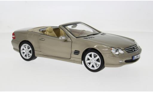 Diecast model cars Mercedes Classe SL SL 500 (R230) beige 2003 1/18 Norev