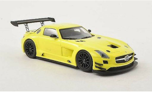 Mercedes SLS GT3 1/43 Minichamps AMG yellow Plain Body Version 2011 diecast model cars