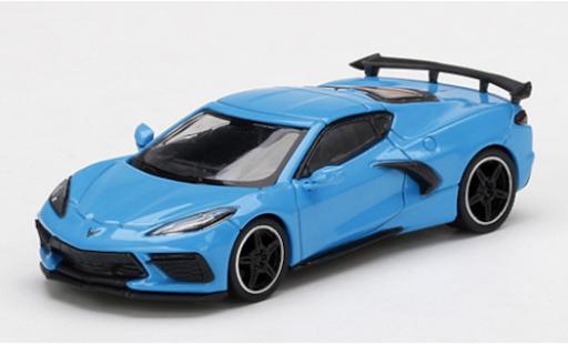 Chevrolet Corvette 1/64 Mini GT C8 Stingray blue diecast model cars