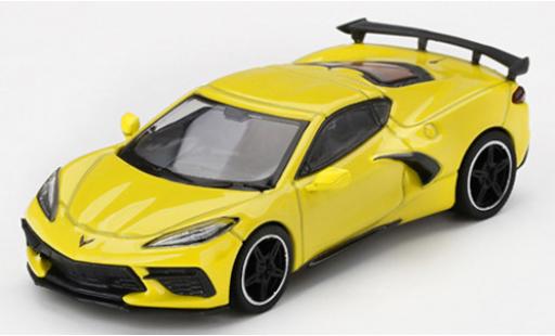 Diecast model cars Chevrolet Corvette 1/64 Mini GT (C8) Stingray metallic yellow 2020 Chevrolet Corvette 1/64 Mini GT (C8) Stingray metallic yellow 2020 diecast model cars