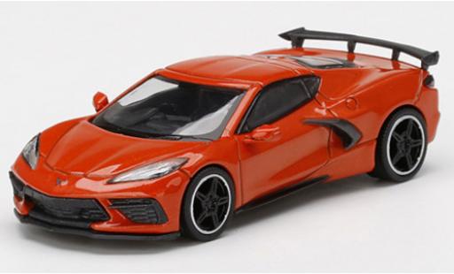 Diecast model cars Chevrolet Corvette 1/64 Mini GT Stingray (C8) orange Chevrolet Corvette 1/64 Mini GT Stingray (C8) orange diecast model cars
