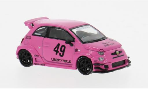 Diecast model cars Fiat 595 1/64 Mini GT Abarth LB-Works pink 2024 1:64 Fiat 595 1/64 Mini GT Abarth LB-Works pink 2024 1:64 diecast model cars