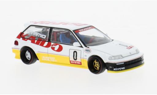 Diecast model cars Honda Civic 1/64 Mini GT (EF) Kanjo V1 weiss/gelb 1:64 Honda Civic 1/64 Mini GT (EF) Kanjo V1 weiss/gelb 1:64 diecast model cars