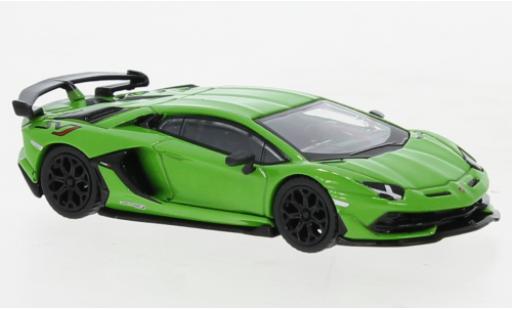 Diecast model cars Lamborghini Aventador 1/64 Mini GT SVJ metallise la chaux Lamborghini Aventador 1/64 Mini GT SVJ metallise la chaux diecast model cars