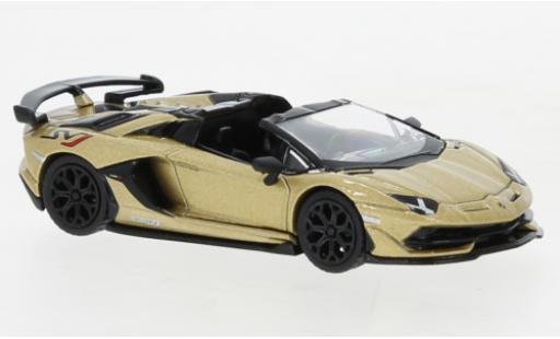 Diecast model cars Lamborghini Aventador 1/64 Mini GT SVJ Roadster metallise beige Lamborghini Aventador 1/64 Mini GT SVJ Roadster metallise beige diecast model cars