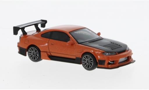 Diecast model cars Nissan Silvia 1/64 Mini GT (S15) D-MAX metallise orange RHD Nissan Silvia 1/64 Mini GT (S15) D-MAX metallise orange RHD diecast model cars
