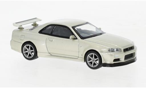 Diecast model cars Nissan Skyline 1/64 Mini GT GT-R (R34) M-Spec metallise beige Nissan Skyline 1/64 Mini GT GT-R (R34) M-Spec metallise beige diecast model cars