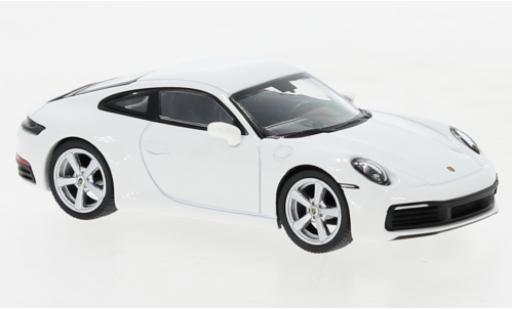 Porsche 992 S 1/64 Mini GT 911  Carrera white diecast model cars