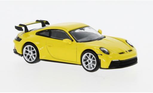 Porsche 992 GT3 1/64 Mini GT 911  yellow diecast model cars
