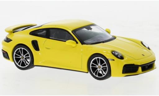 Diecast model cars Porsche 992 Turbo s 1/64 Mini GT 911  Turbo S yellow Porsche 992 Turbo s 1/64 Mini GT 911  Turbo S yellow diecast model cars
