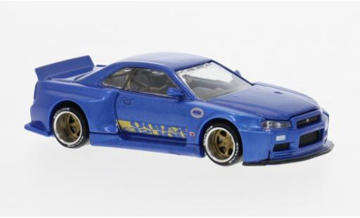 Nissan Skyline 1/64 Mini GT GT-R (R34) blau 1999 1:64 diecast model cars