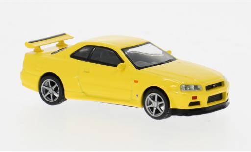 Diecast model cars Nissan Skyline 1/64 Mini GT GT-R (R34) V-Spec gelb 1999 1:64 Nissan Skyline 1/64 Mini GT GT-R (R34) V-Spec gelb 1999 1:64 diecast model cars