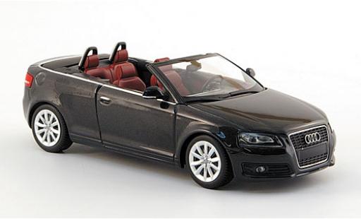 Audi A3 1/43 Minichamps Cabriolet metallic grey 2007 sans Vitrine diecast model cars
