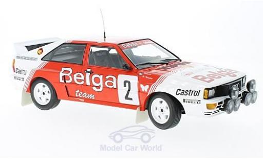 Diecast model cars Audi Quattro 1/18 Minichamps quattro A2 No.2 Belga Team Rallye Boucles de Spa 1985 B.Waldegard/H.Thorszelius Audi Quattro 1/18 Minichamps quattro A2 No.2 Belga Team Rallye Boucles de Spa 1985 B.Waldegard/H.Thorszelius diecast model cars