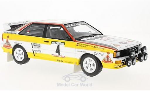 Diecast model cars Audi Quattro 1/18 Minichamps quattro A2 No.4 HB Rallye WM Rallye Portugal 1984 W.Röhrl/C.Geistdörfer Audi Quattro 1/18 Minichamps quattro A2 No.4 HB Rallye WM Rallye Portugal 1984 W.Röhrl/C.Geistdörfer diecast model cars