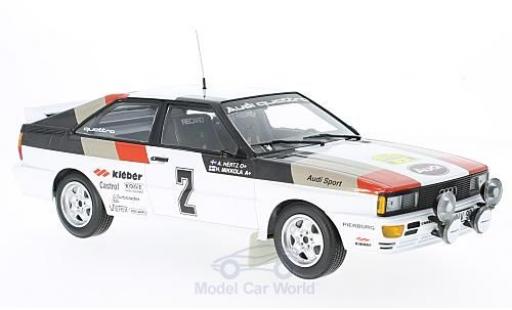 Diecast model cars Audi Quattro 1/18 Minichamps quattro No.2 Sport Rallye WM Rallye Schweden 1981 H.Mikkola/A.Hertz Audi Quattro 1/18 Minichamps quattro No.2 Sport Rallye WM Rallye Schweden 1981 H.Mikkola/A.Hertz diecast model cars
