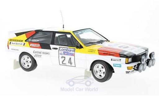 Diecast model cars Audi Quattro 1/18 Minichamps quattro No.24 Sport Rallye WM RAC Rallye 1982 H.Demuth/J.Daniels Audi Quattro 1/18 Minichamps quattro No.24 Sport Rallye WM RAC Rallye 1982 H.Demuth/J.Daniels diecast model cars