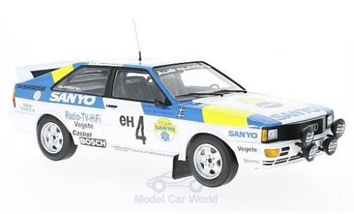 Diecast model cars Audi Quattro 1/18 Minichamps quattro No.4 Sport Schweden Rallye Schweden 1982 S.Blomqvist/B.Cederberg Audi Quattro 1/18 Minichamps quattro No.4 Sport Schweden Rallye Schweden 1982 S.Blomqvist/B.Cederberg diecast model cars