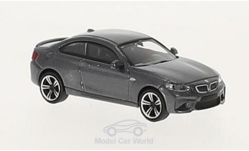Diecast model cars Bmw M2 1/87 Minichamps metallic grey 2016 Bmw M2 1/87 Minichamps metallic grey 2016 diecast model cars