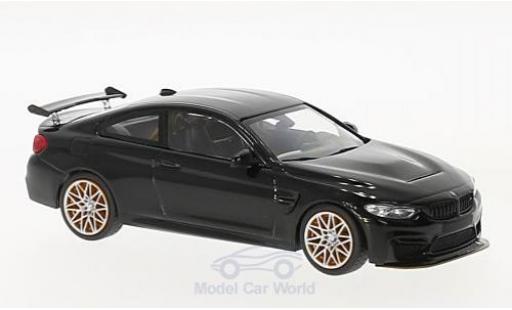Bmw M4 1/43 Minichamps (F82) GTS metallic black 2016 mit orangen Felgen diecast model cars