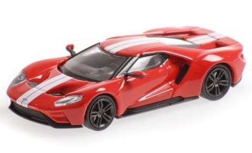 Diecast model cars Ford GT 1/87 Minichamps red/white 2018 Ford GT 1/87 Minichamps red/white 2018 diecast model cars