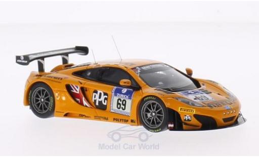 McLaren MP4-12C 1/43 Minichamps 12C GT3 No.69 Doerr Motorsport Pirelli 24h Nürburgring 2014 R.Adams/S.Asch/A.Klasen/A.Parente diecast model cars