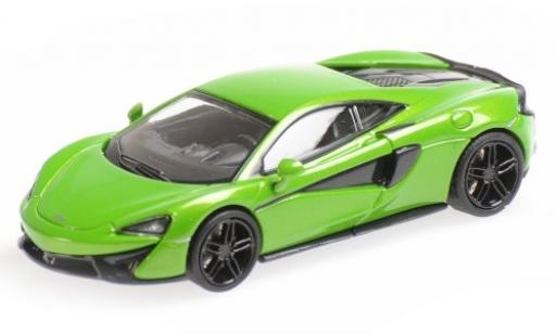 Diecast model cars McLaren 570 1/87 Minichamps S metallic green McLaren 570 1/87 Minichamps S metallic green diecast model cars