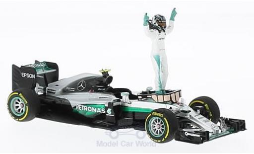 Mercedes F1 1/43 Minichamps W07 Hybrid No.6 AMG Petronas Team Formel 1 GP Abu Dhabi 2016 mit Figur N.Rosberg diecast model cars