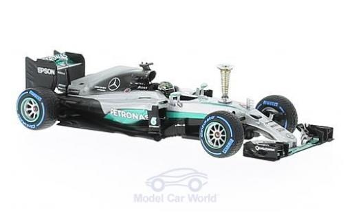 Mercedes F1 1/43 Minichamps W07 Hybrid No.6 AMG Petronas Team Petronas Formel 1 2016 mit Pokal N.Rosberg diecast model cars